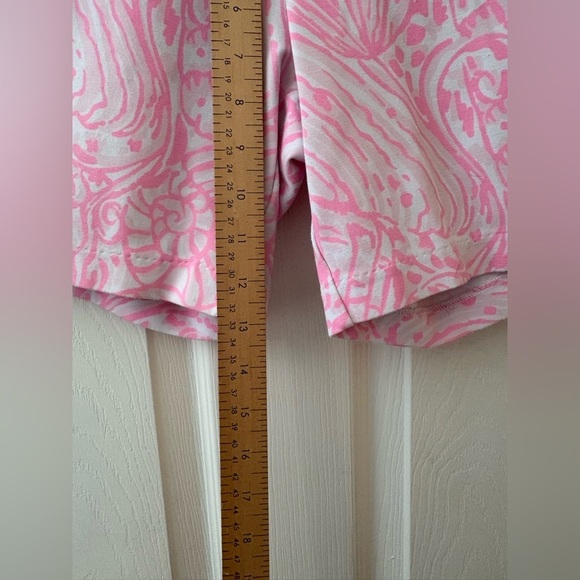 Lilly Pulitzer Jayne knit pelican pink Sea cup shorts size 0 fit larger - Picture 5 of 12